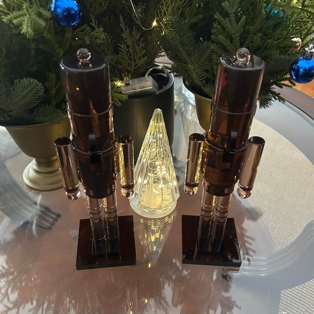 CB2 Festive Acrylic Nutcracker Set *NEW